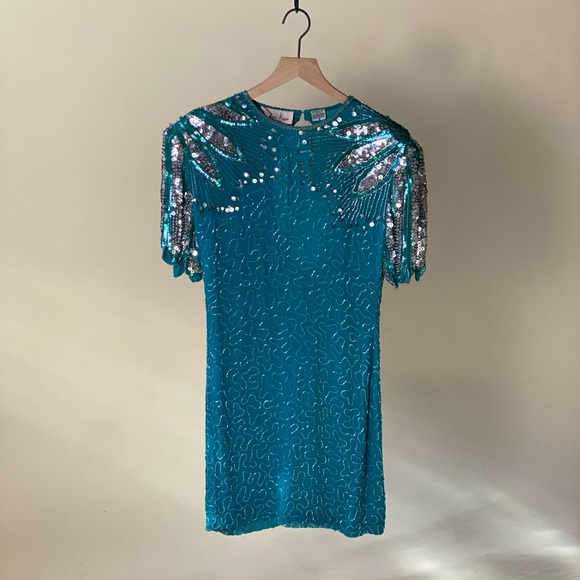 lawrence Kazar Dresses & Skirts - Vintage Lawrence Kazar beaded dress